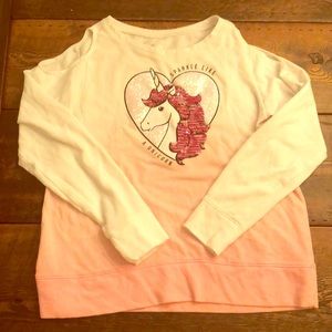 Justice unicorn long sleeve tee